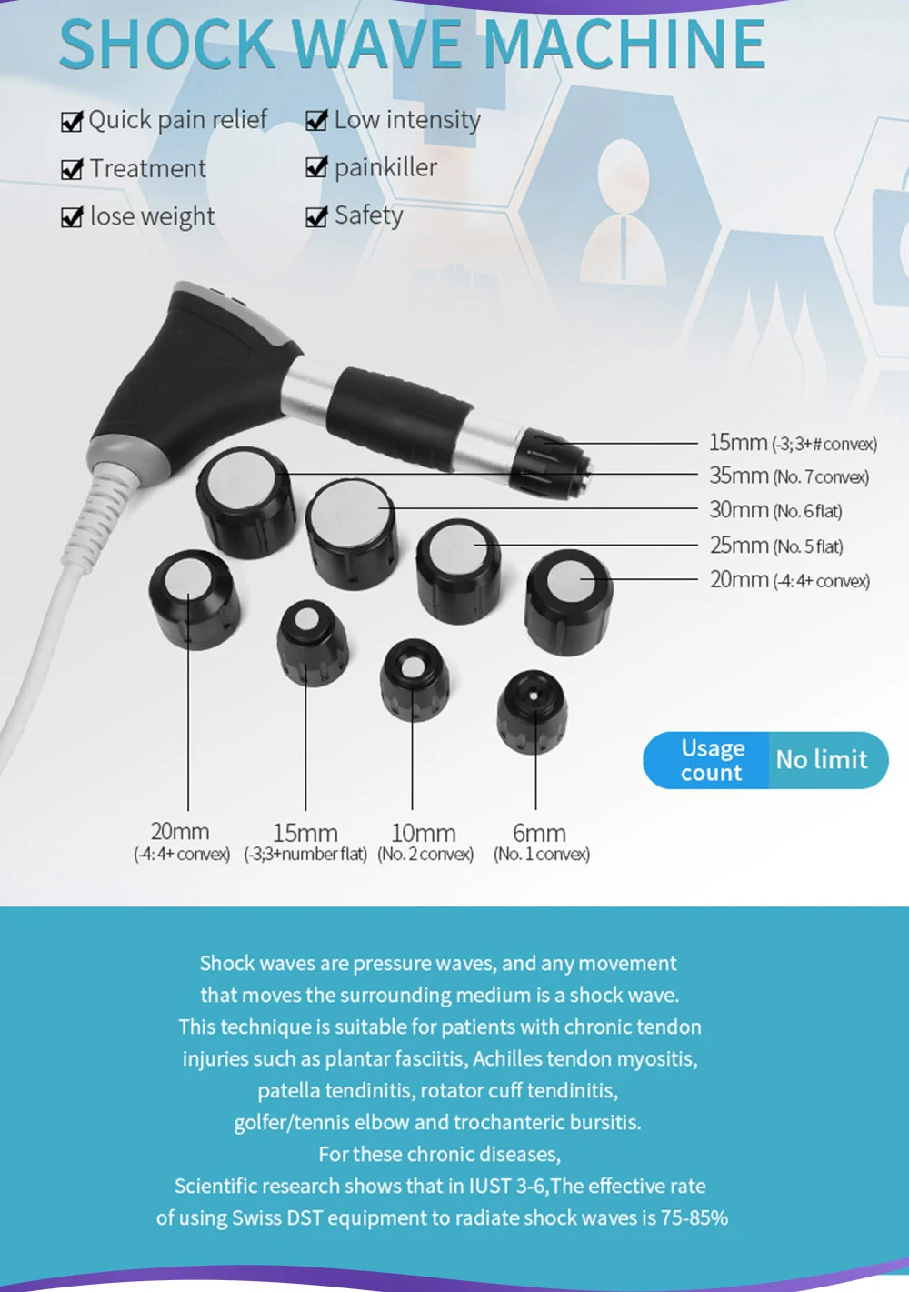 best shockwave therapy machine components